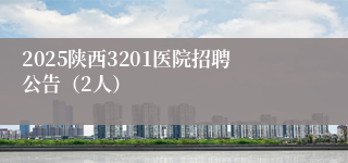 2025陕西3201医院招聘公告（2人）