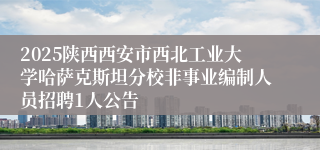 2025陕西西安市西北工业大学哈萨克斯坦分校非事业编制人员招聘1人公告