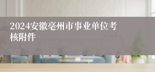 2024安徽亳州市事业单位考核附件