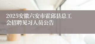 2025安徽六安市霍邱县总工会招聘见习人员公告