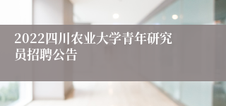 2022四川农业大学青年研究员招聘公告