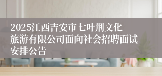 2025江西吉安市七叶荆文化旅游有限公司面向社会招聘面试安排公告