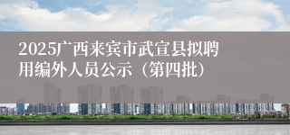 2025广西来宾市武宣县拟聘用编外人员公示（第四批）