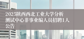 2025陕西西北工业大学分析测试中心非事业编人员招聘1人公告