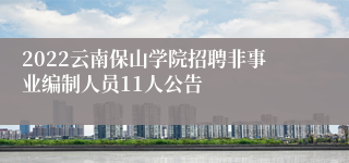 2022云南保山学院招聘非事业编制人员11人公告
