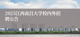 2025江西南昌大学校内外招聘公告