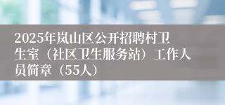 2025年岚山区公开招聘村卫生室（社区卫生服务站）工作人员简章（55人）