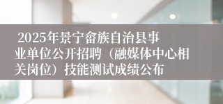  2025年景宁畲族自治县事业单位公开招聘（融媒体中心相关岗位）技能测试成绩公布