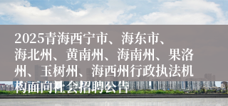 2025青海西宁市、海东市、海北州、黄南州、海南州、果洛州、玉树州、海西州行政执法机构面向社会招聘公告