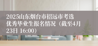 2025山东烟台市招远市考选优秀毕业生报名情况（截至4月23日 16:00）