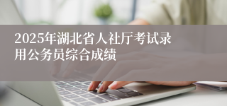 2025年湖北省人社厅考试录用公务员综合成绩