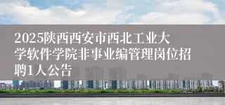 2025陕西西安市西北工业大学软件学院非事业编管理岗位招聘1人公告