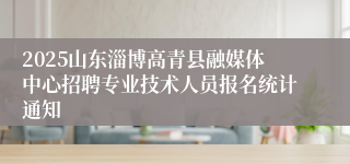 2025山东淄博高青县融媒体中心招聘专业技术人员报名统计通知