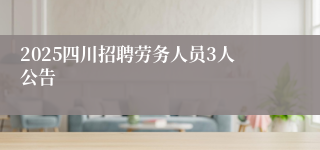2025四川招聘劳务人员3人公告