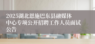 2025湖北恩施巴东县融媒体中心专项公开招聘工作人员面试公告 