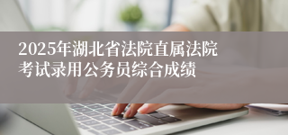 2025年湖北省法院直属法院考试录用公务员综合成绩