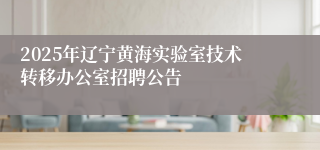 2025年辽宁黄海实验室技术转移办公室招聘公告