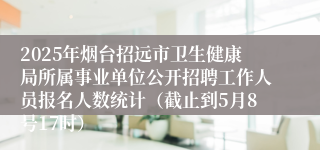 2025年烟台招远市卫生健康局所属事业单位公开招聘工作人员报名人数统计（截止到5月8号17时）