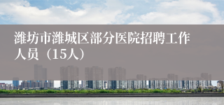 潍坊市潍城区部分医院招聘工作人员（15人）