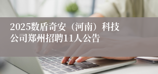 2025数盾奇安（河南）科技公司郑州招聘11人公告