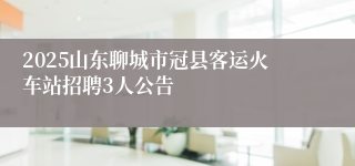 2025山东聊城市冠县客运火车站招聘3人公告