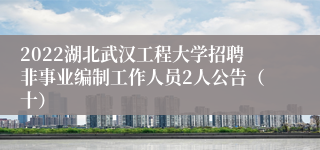 2022湖北武汉工程大学招聘非事业编制工作人员2人公告（十）