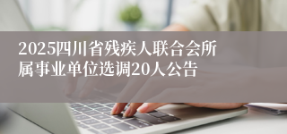 2025四川省残疾人联合会所属事业单位选调20人公告