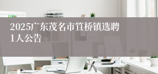 2025广东茂名市笪桥镇选聘1人公告