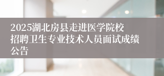 2025湖北房县走进医学院校招聘卫生专业技术人员面试成绩公告