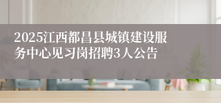 2025江西都昌县城镇建设服务中心见习岗招聘3人公告