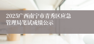 2025广西南宁市青秀区应急管理局笔试成绩公示