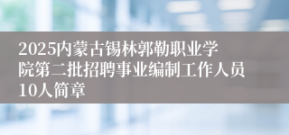 2025内蒙古锡林郭勒职业学院第二批招聘事业编制工作人员10人简章