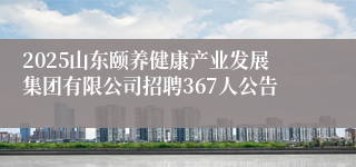 2025山东颐养健康产业发展集团有限公司招聘367人公告