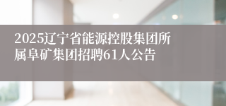 2025辽宁省能源控股集团所属阜矿集团招聘61人公告