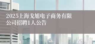 2025上海戈旭电子商务有限公司招聘1人公告