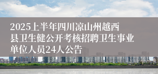 2025上半年四川凉山州越西县卫生健公开考核招聘卫生事业单位人员24人公告