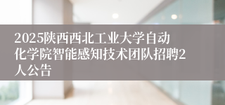 2025陕西西北工业大学自动化学院智能感知技术团队招聘2人公告