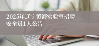 2025年辽宁黄海实验室招聘安全员1人公告