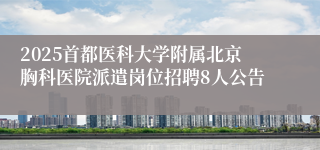 2025首都医科大学附属北京胸科医院派遣岗位招聘8人公告