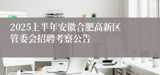 2025上半年安徽合肥高新区管委会招聘考察公告