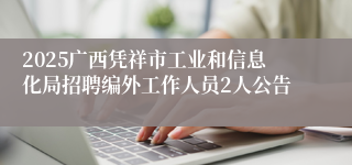 2025广西凭祥市工业和信息化局招聘编外工作人员2人公告
