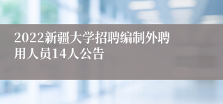 2022新疆大学招聘编制外聘用人员14人公告