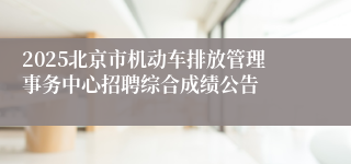 2025北京市机动车排放管理事务中心招聘综合成绩公告