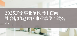 2025辽宁事业单位集中面向社会招聘老边区事业单位面试公告