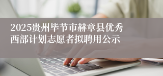 2025贵州毕节市赫章县优秀西部计划志愿者拟聘用公示