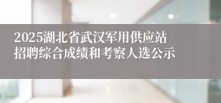 2025湖北省武汉军用供应站招聘综合成绩和考察人选公示