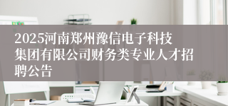 2025河南郑州豫信电子科技集团有限公司财务类专业人才招聘公告
