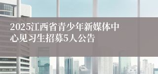 2025江西省青少年新媒体中心见习生招募5人公告