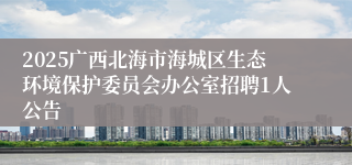 2025广西北海市海城区生态环境保护委员会办公室招聘1人公告
