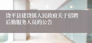 饶平县建饶镇人民政府关于招聘后勤服务人员的公告